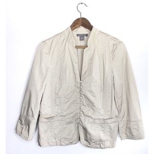 Ann Taylor Loft Khaki Tan Button Jacket 10 Preowned